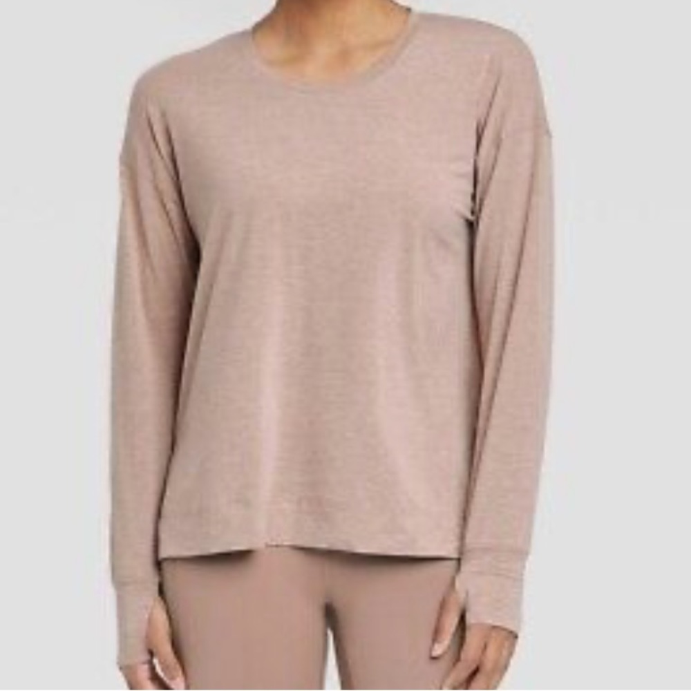 Women's Active Long Sleeve Top - All in Motion Light Brown M. NWT